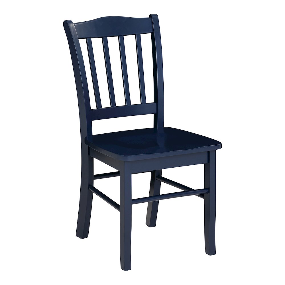 Shaker Dining Chairs, Set of 2 – Navy Blue Finish. Picture 2