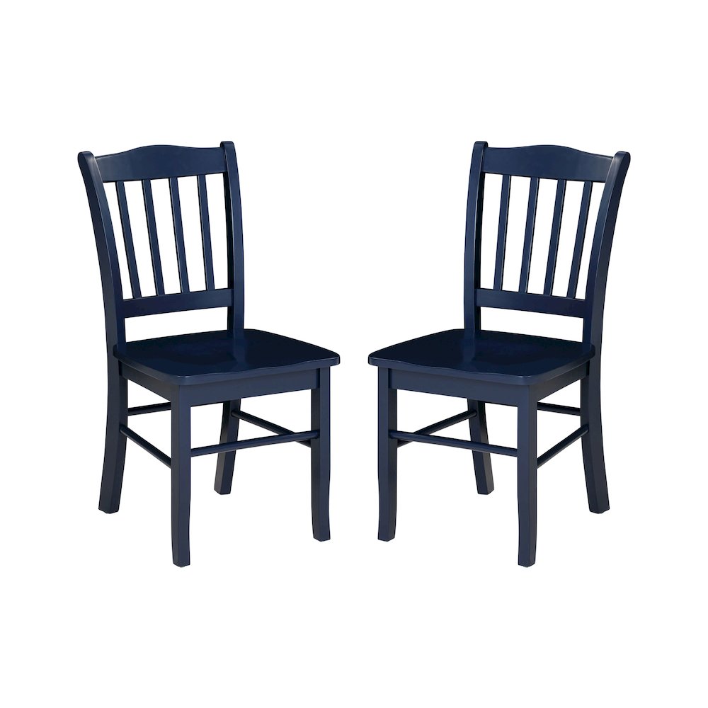 Shaker Dining Chairs, Set of 2 – Navy Blue Finish. Picture 1