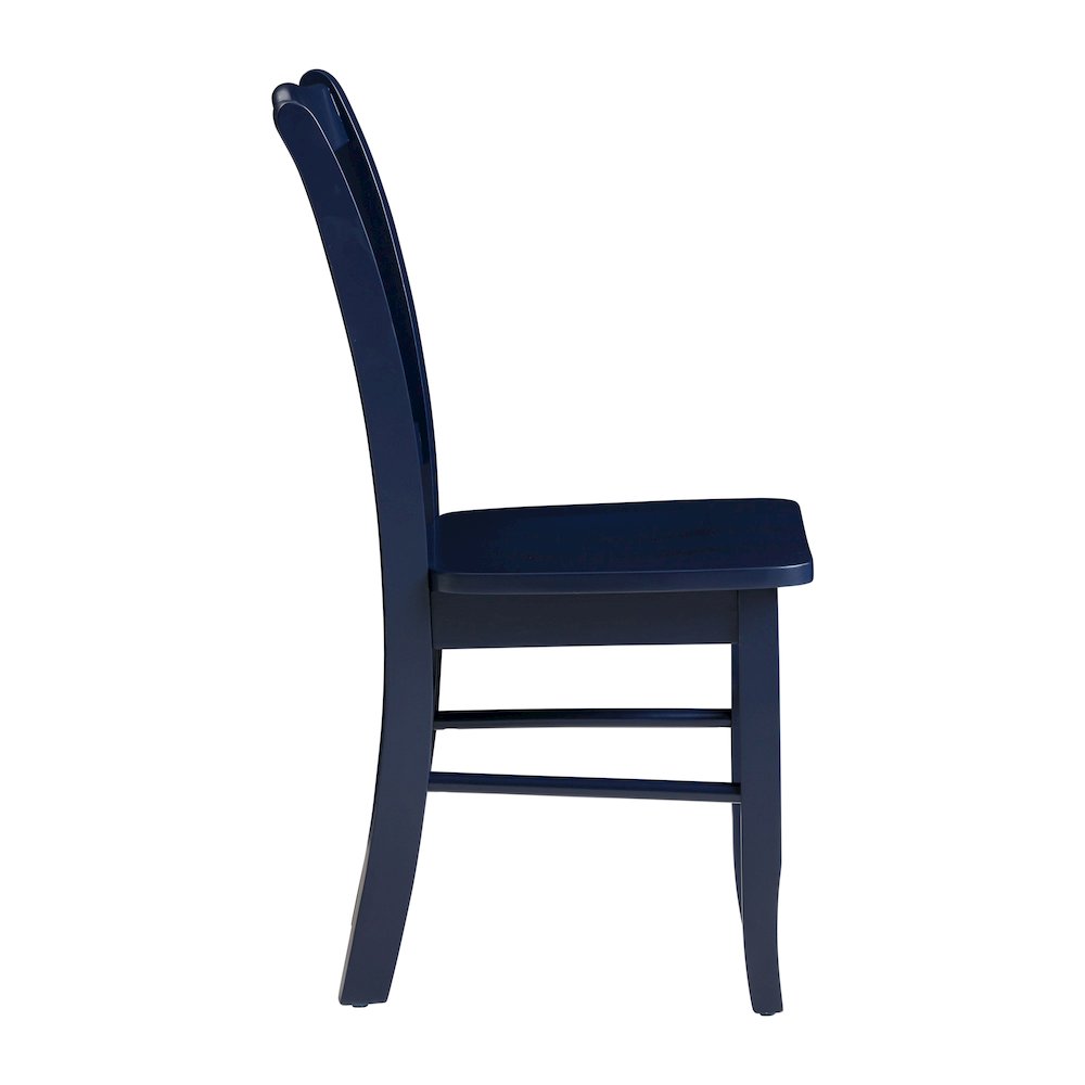 Shaker Dining Chairs, Set of 2 – Navy Blue Finish. Picture 4