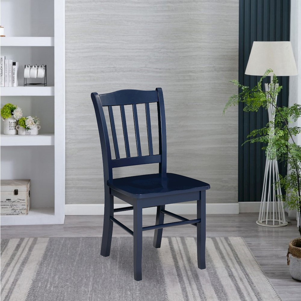 Shaker Dining Chairs, Set of 2 – Navy Blue Finish. Picture 7