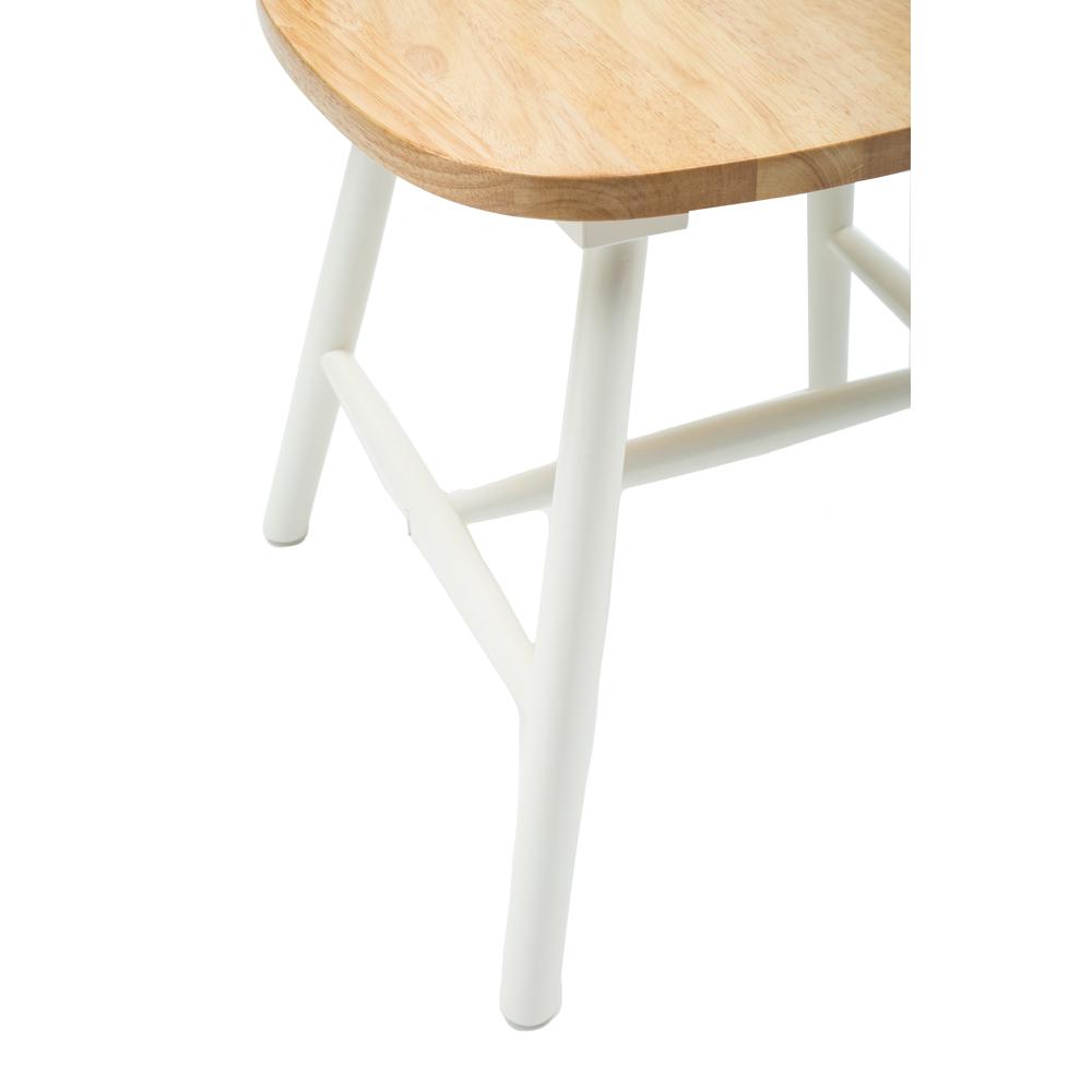 Windsor Farmhouse Dining Chairs, Set of 2 - White/Natural. Picture 6