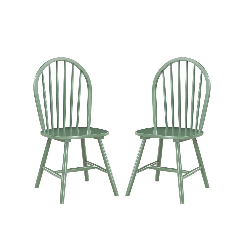 Carolina Dining Chairs – Set of 2 - Equestrian Green. Picture 3