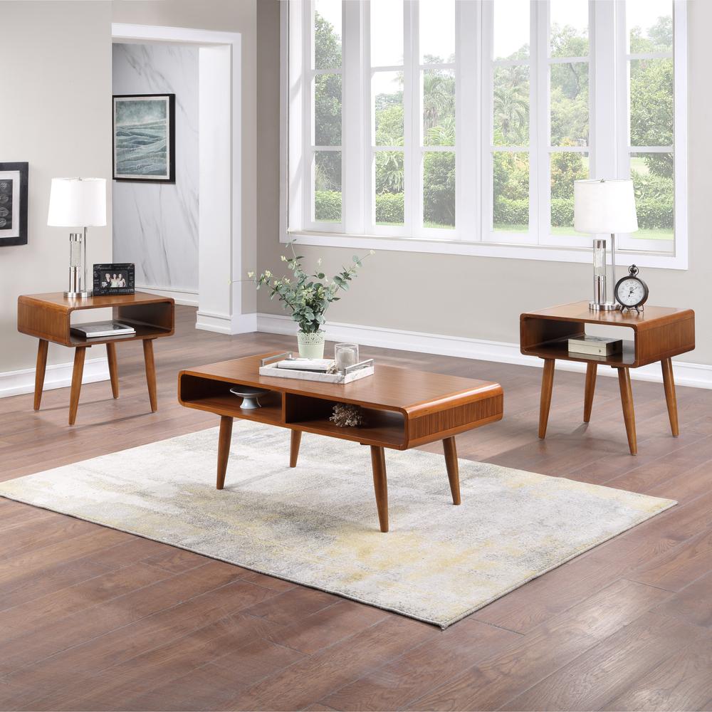 Dansk 3-Piece Occasional Table Set - Rich Walnut. Picture 2