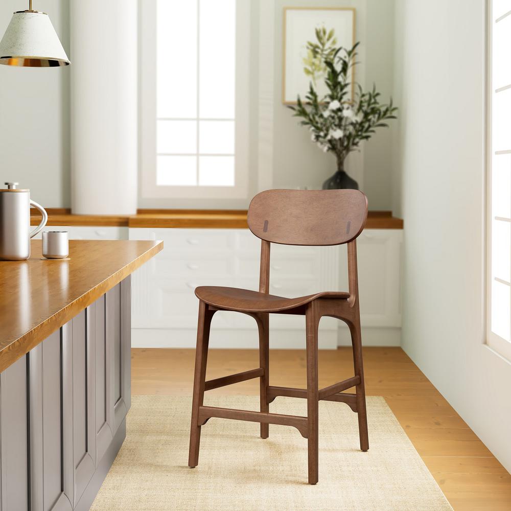 Solvang Wood Counter Stool - Brown Ale Finish. Picture 6