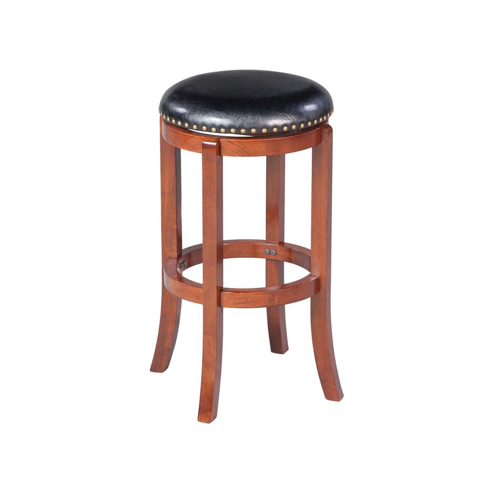 Cordova Swivel Bakckless Bar Stool - Cherry. Picture 2