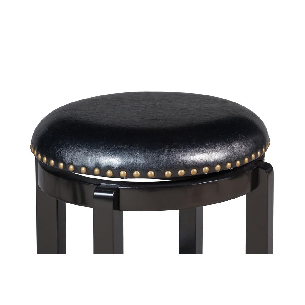 Cordova Swivel Backless Counter Stool - Black. Picture 2