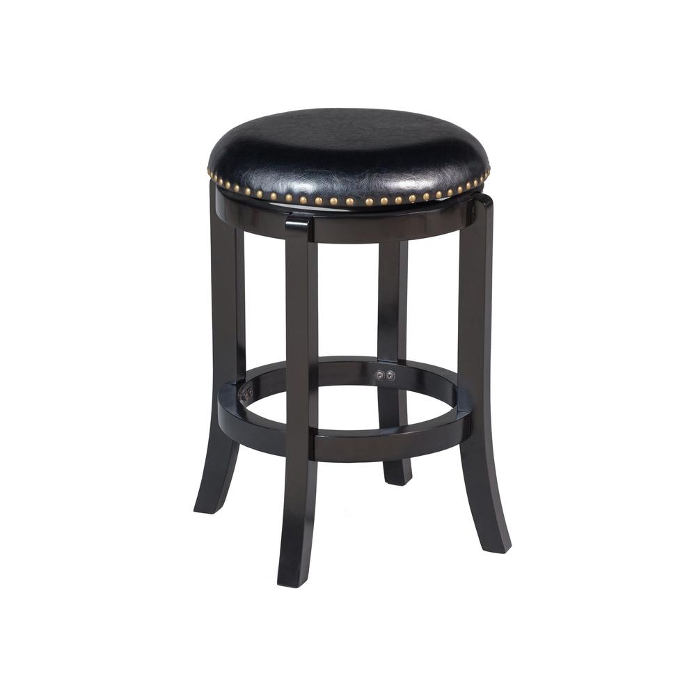 Cordova Swivel Backless Counter Stool - Black. Picture 4