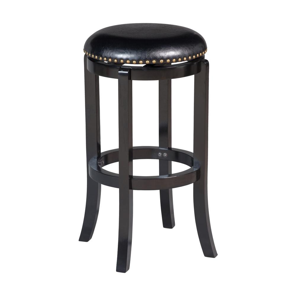 Cordova Swivel Bakckless Bar Stool - Black. Picture 3