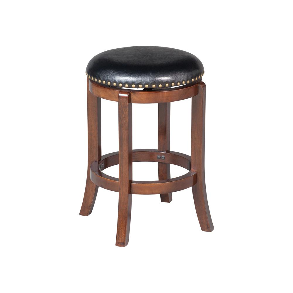 Cordova Swivel Backless Counter Stool - Cappuccino. Picture 1