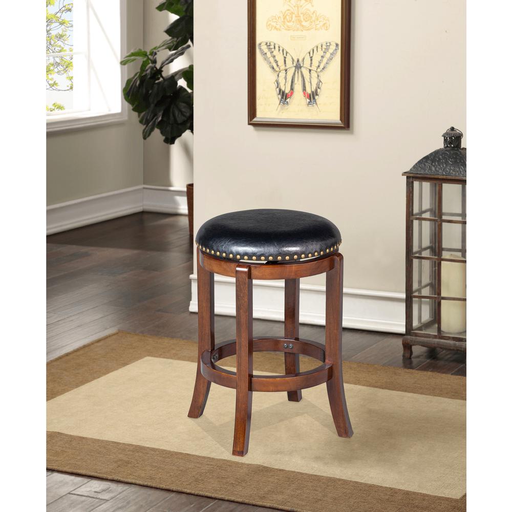 Cordova Swivel Backless Counter Stool - Cappuccino. Picture 7
