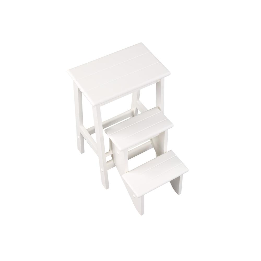 Niko Folding 24" Step Stool - Cream. Picture 2