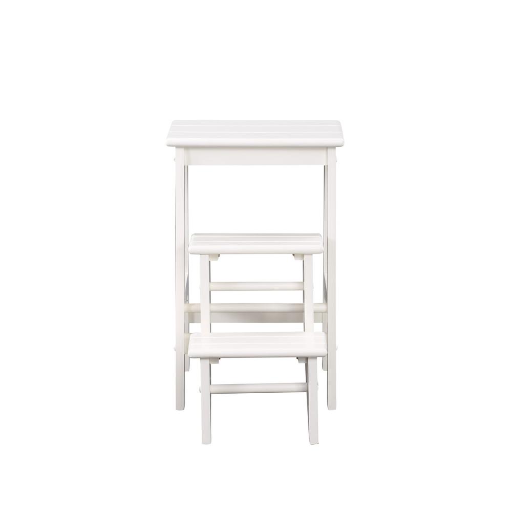 Niko Folding 24" Step Stool - Cream. Picture 4