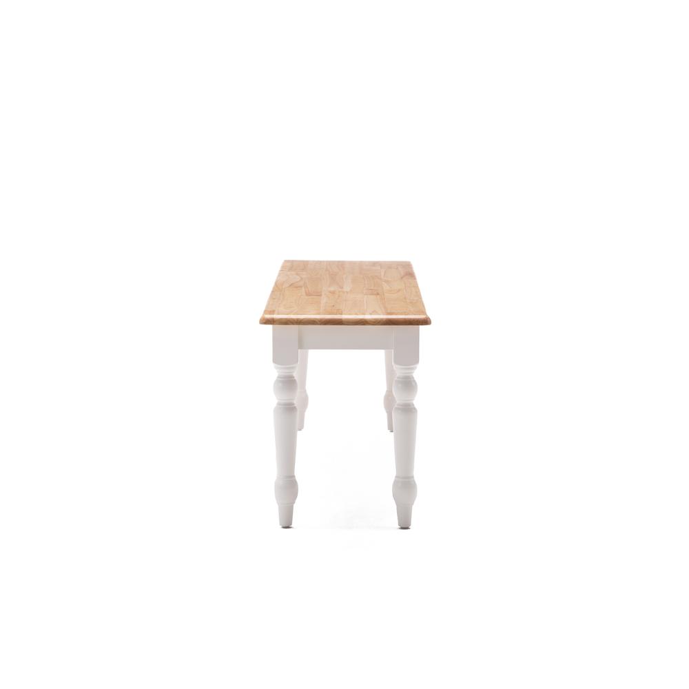 Windsor Farmhouse Dining Bench - Cream/Natural. Picture 9