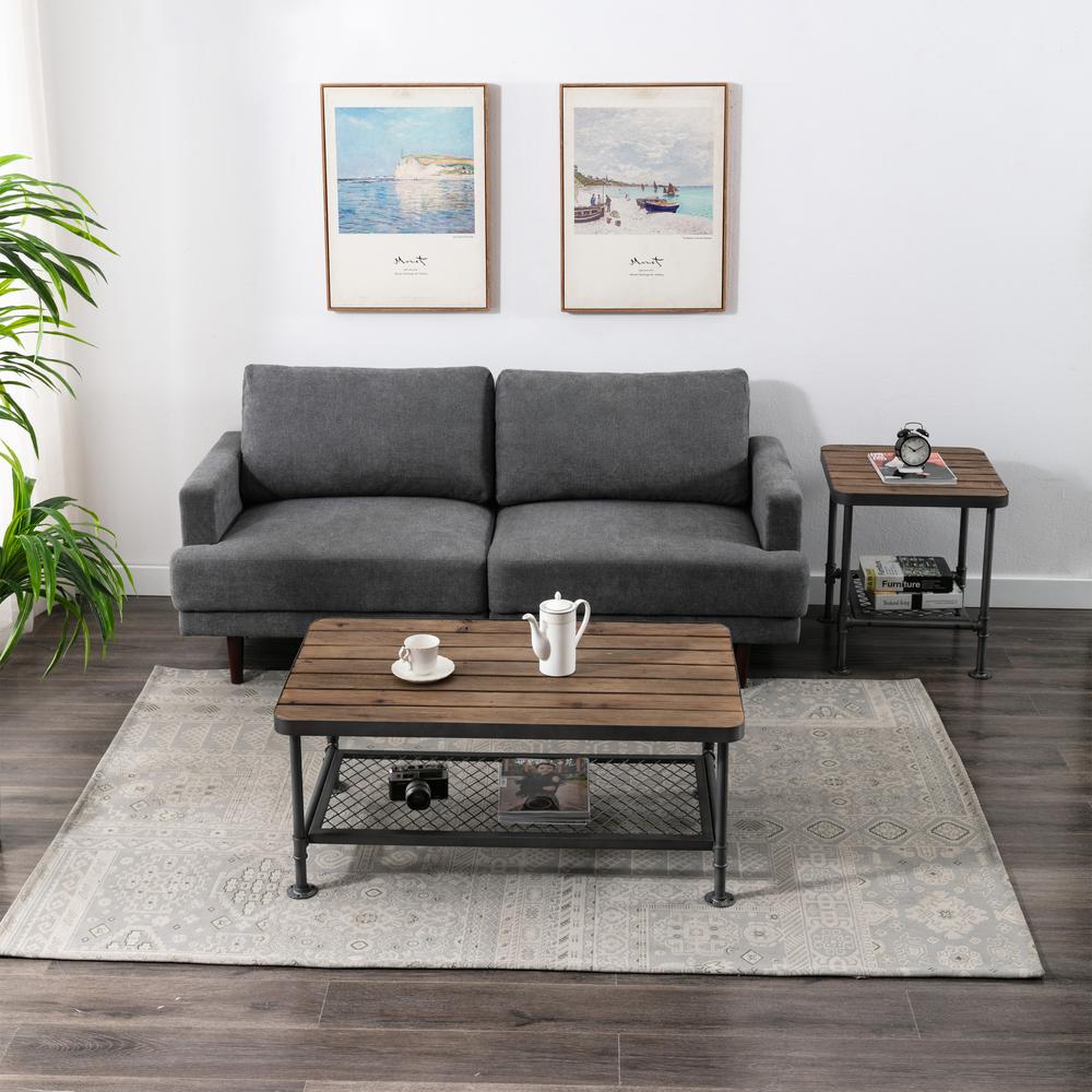 Newport End Table, Gray/Natural. Picture 18
