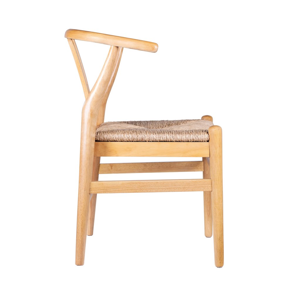 Wishbone Dining Chairs - Set of 2 - Natural Finish. Picture 6