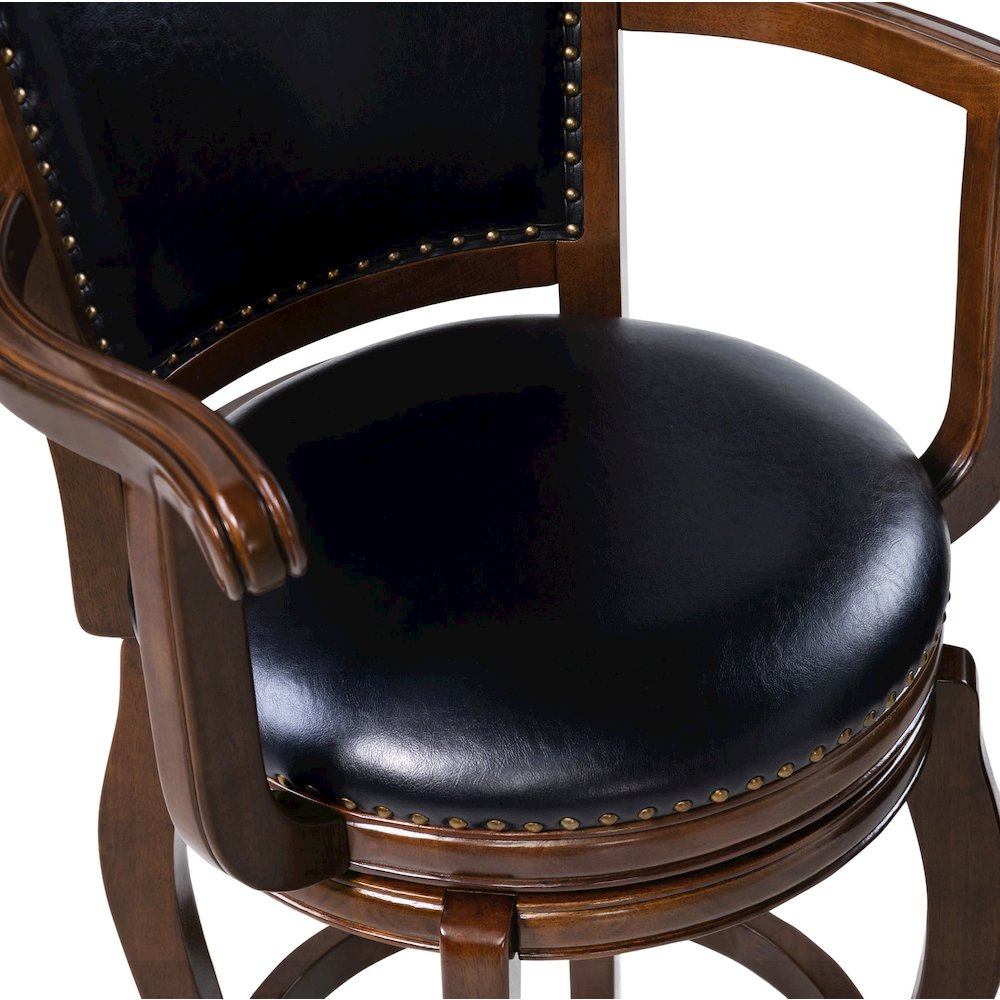 Jones Extra Tall Swivel Bar Stool - Cappuccino. Picture 6