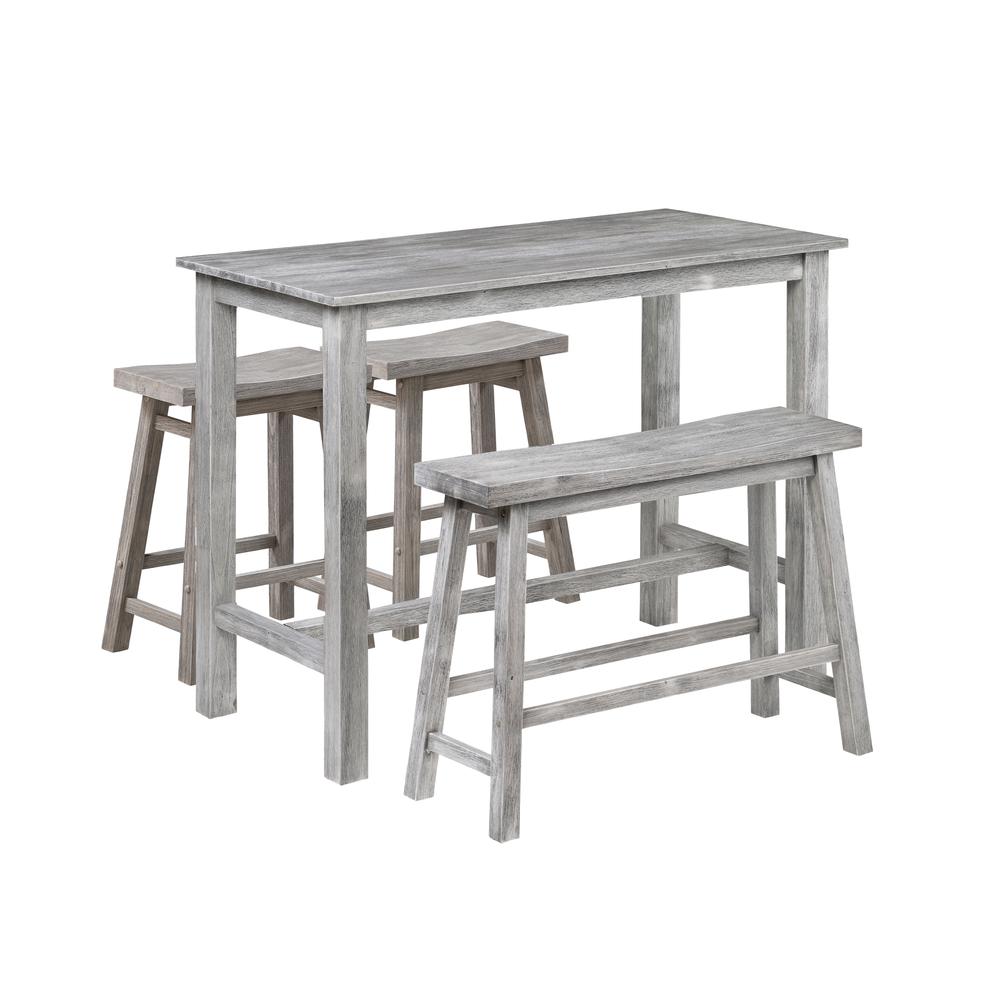Sonoma 4pc Pub Set - Storm Gray Wire-Brush Finish. Picture 1