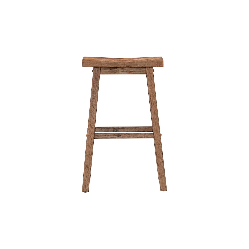 Sonoma Backless Saddle Bar Stool - Barnwood Wire-Brush. Picture 3