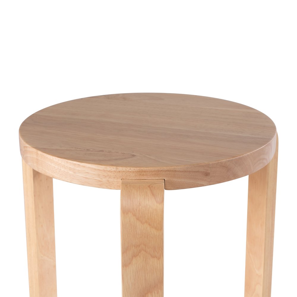 Mateo Round Backless Stacking Stools - Set of 2 - Blonde Oak. Picture 3