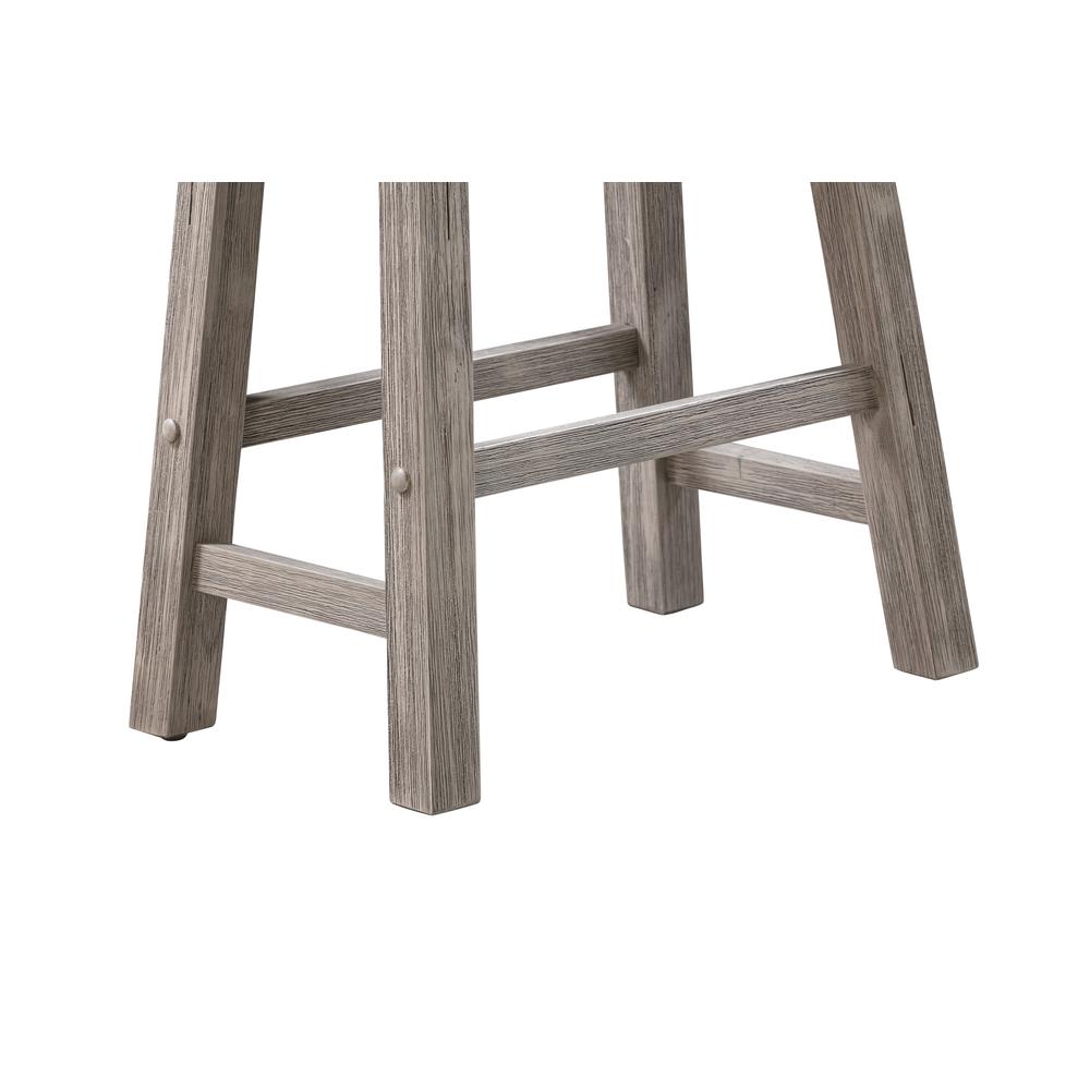 Sonoma Backless Saddle Bar Stools - Storm Gray Wire-Brush - Set of 2. Picture 4