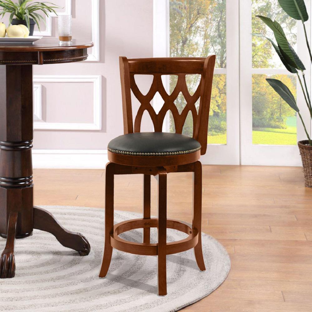 Cathedral Swivel Counter Stool - Cherry. Picture 5