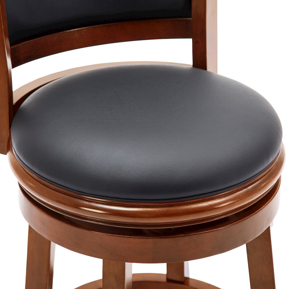 Augusta Swivel Bar Stool - Cherry. Picture 5