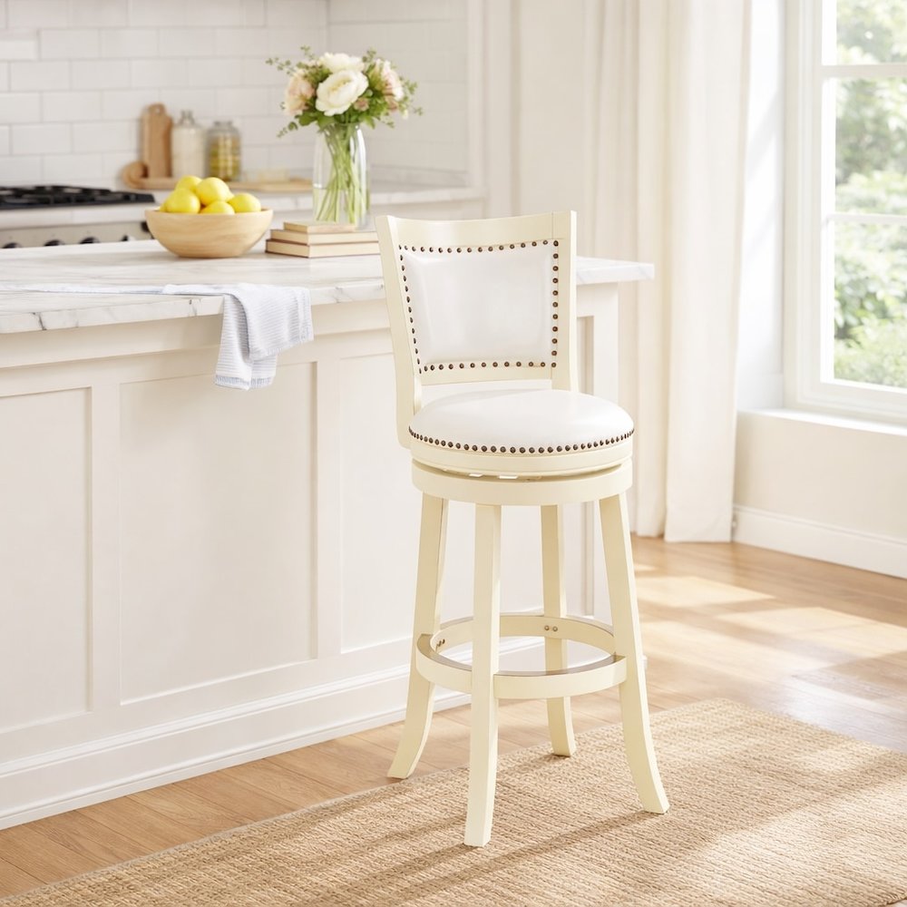 Bristol Swivel Bar Stool - Buttermilk. Picture 3