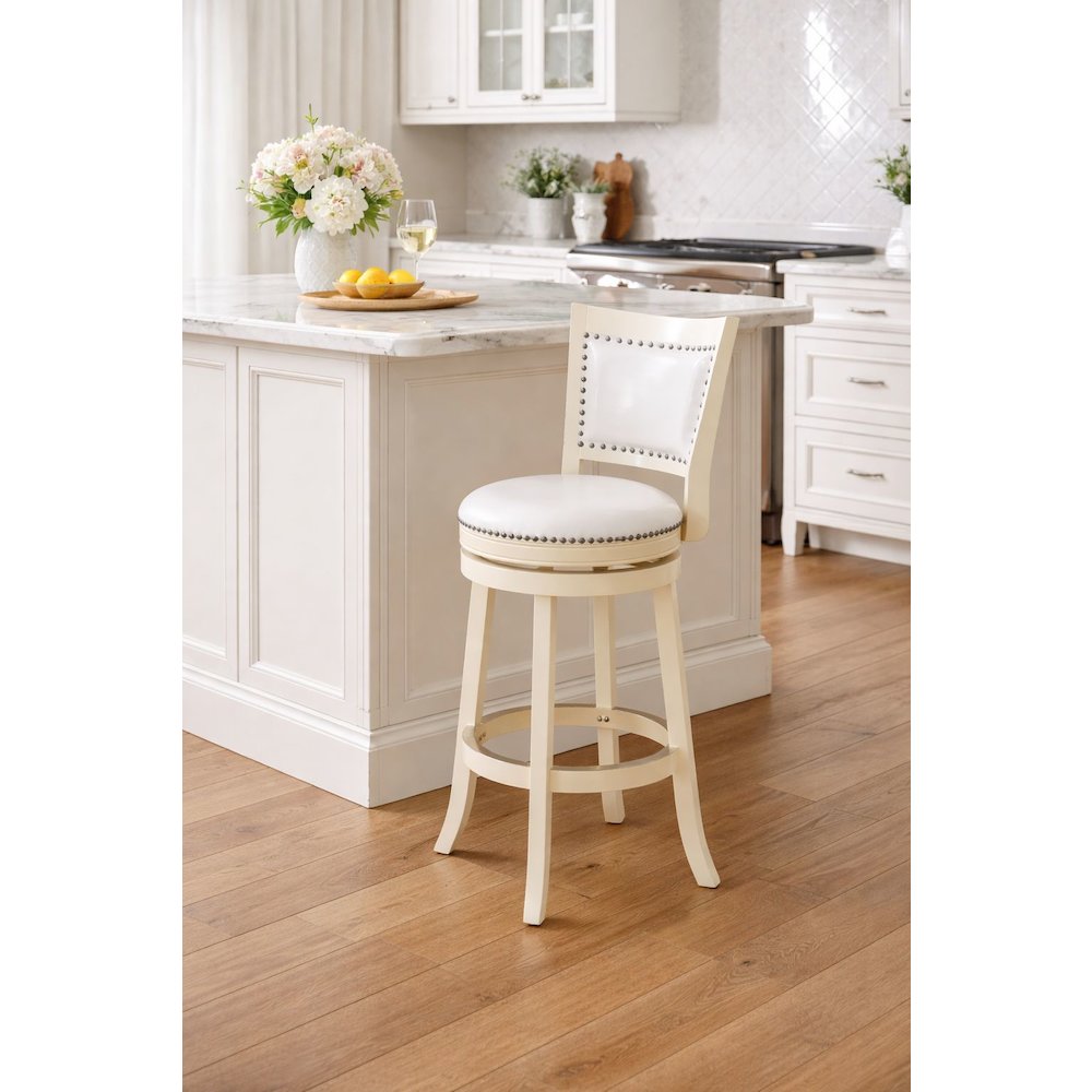 Bristol Swivel Bar Stool - Buttermilk. Picture 2