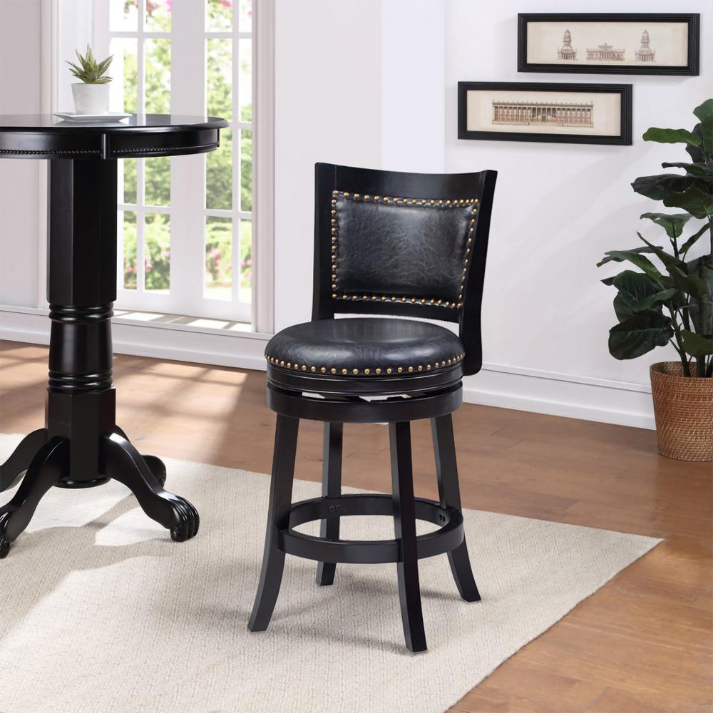 Bristol Swivel Counter Stool - Black. Picture 2