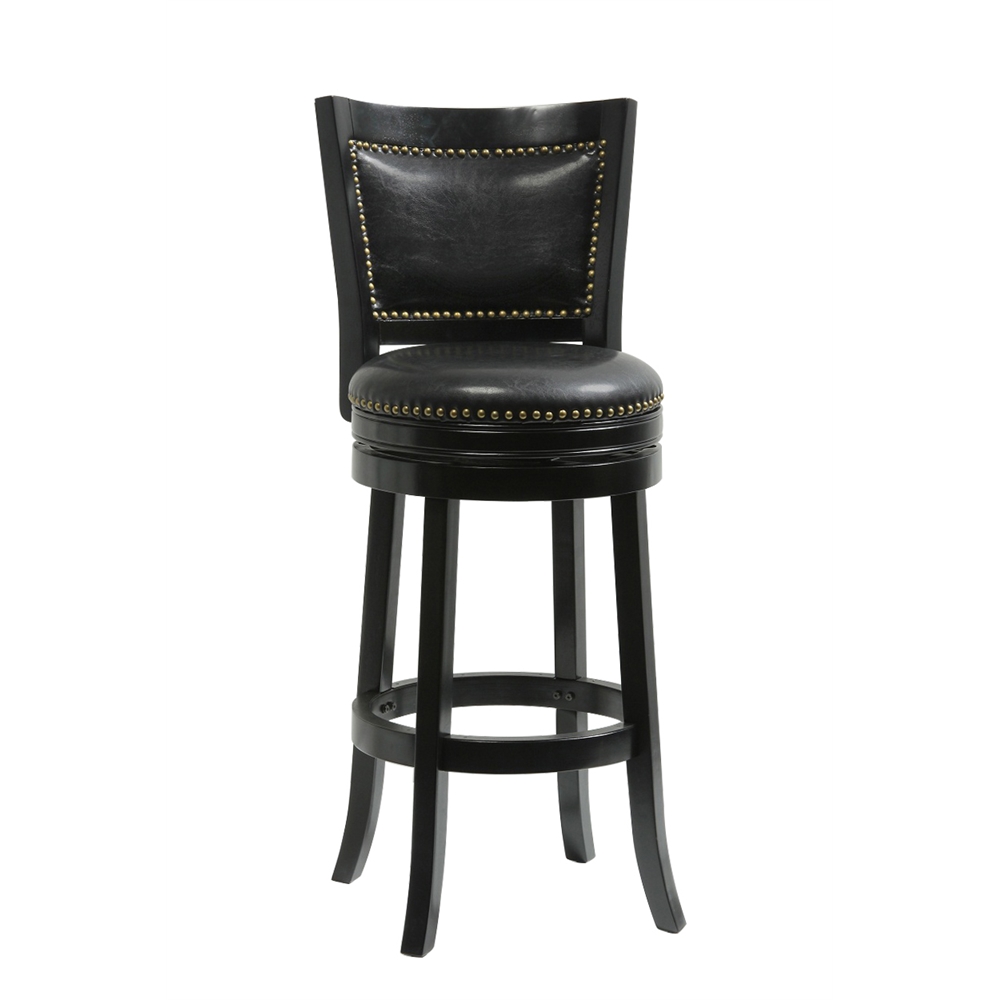 29" Bristol Swivel Stool, Black. Picture 1
