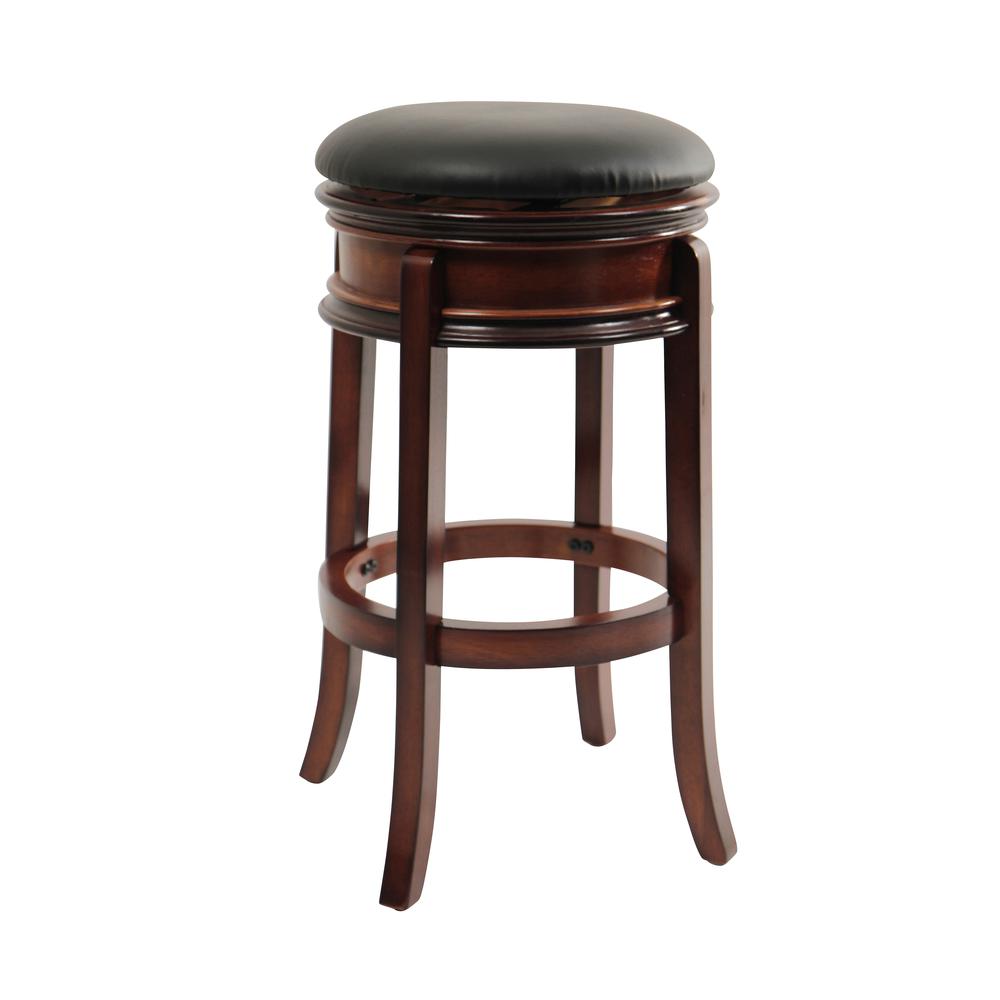 Magellan Swivel Backless Bar Stool - Brandy. Picture 1