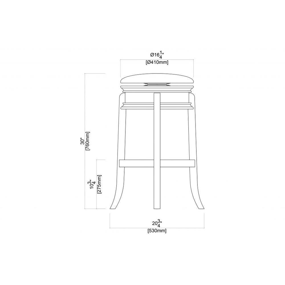 Magellan Swivel Backless Bar Stool - Brandy. Picture 2