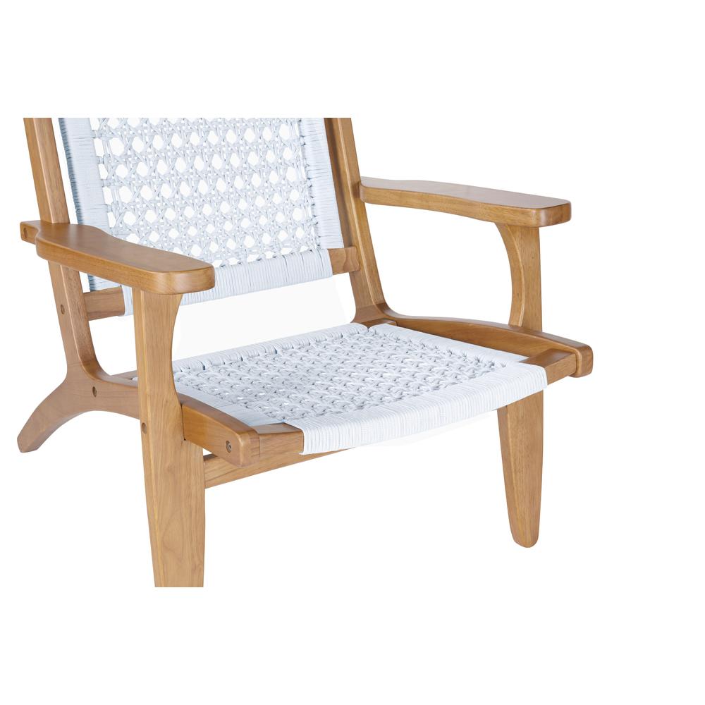 Harrison Hexagon Woven Light Grey Rope Accent Chair - Natural Finish. Picture 6