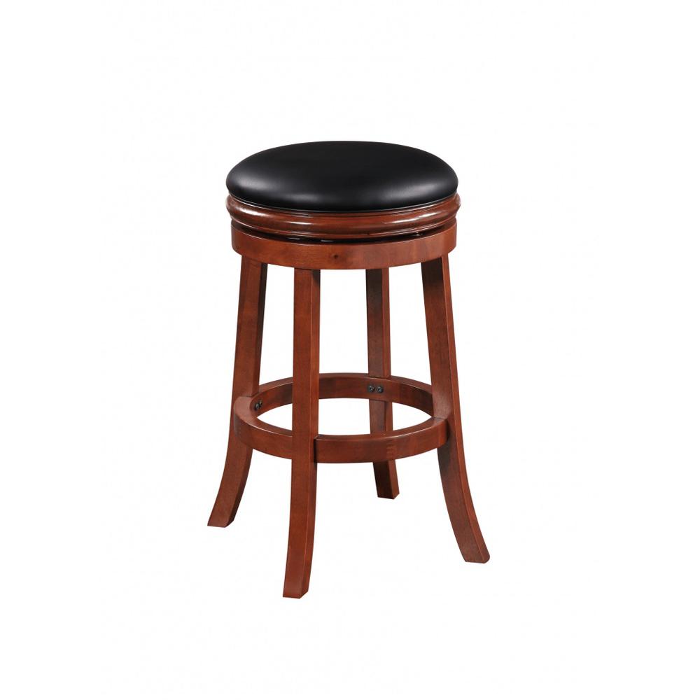 Boraam Backless Swivel Bar Stool - Cherry. Picture 1