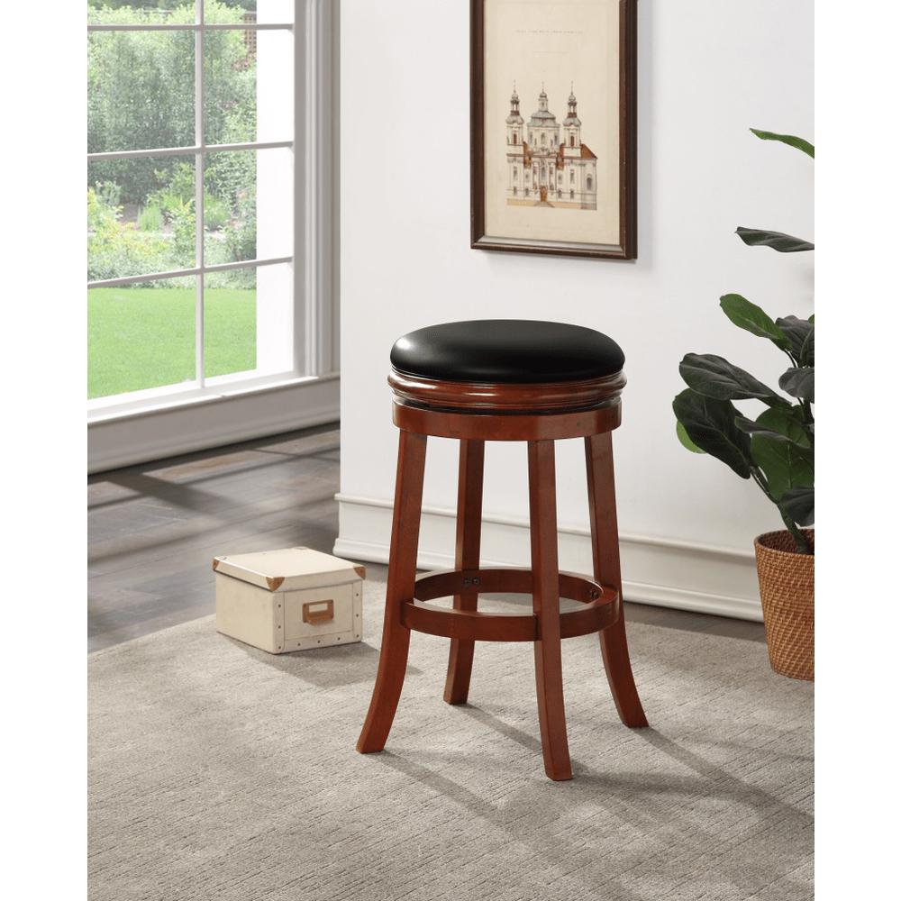Boraam Backless Swivel Bar Stool - Cherry. Picture 4