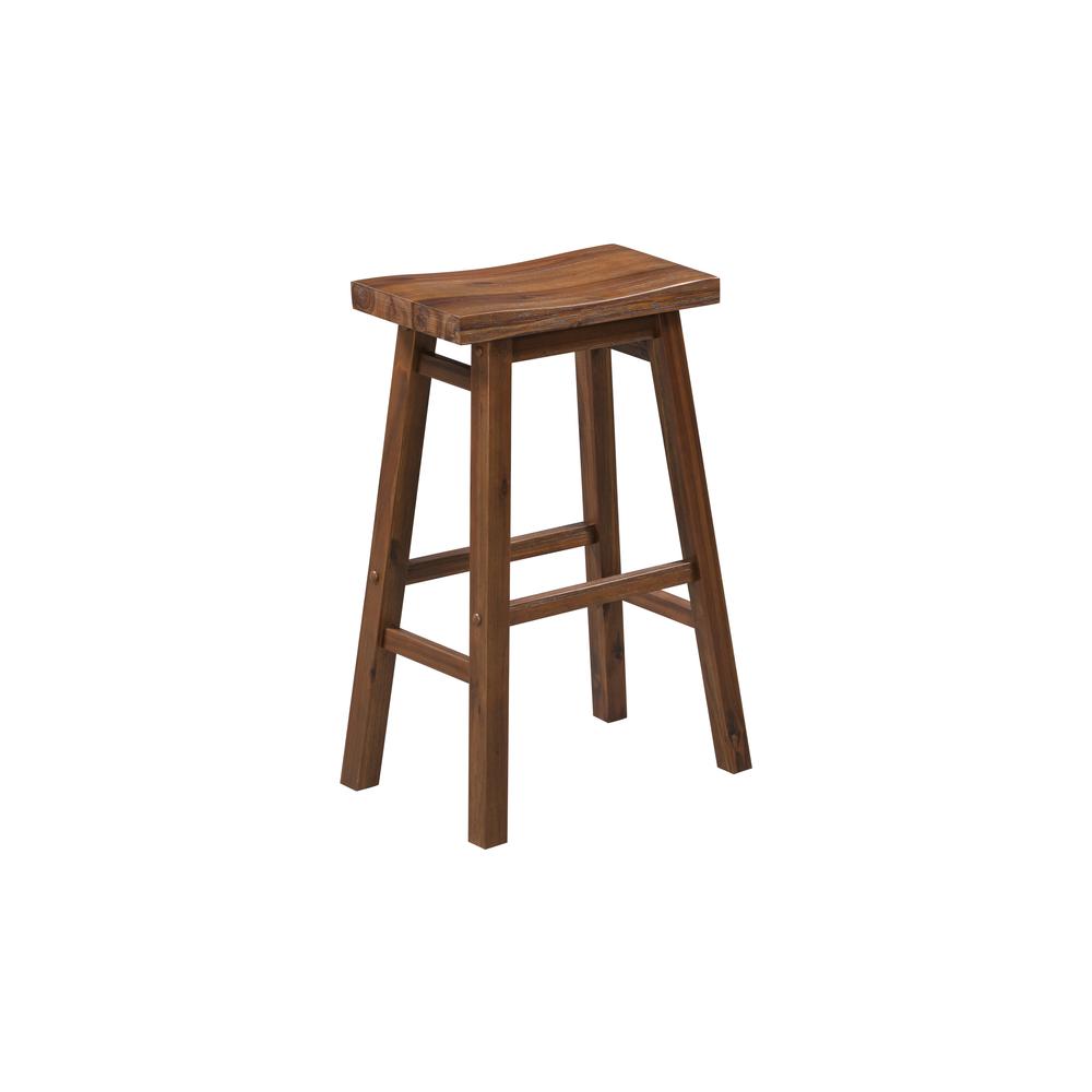 Sonoma Backless Saddle Bar Stools - Chestnut Wire-Brush - Set of 2. Picture 4