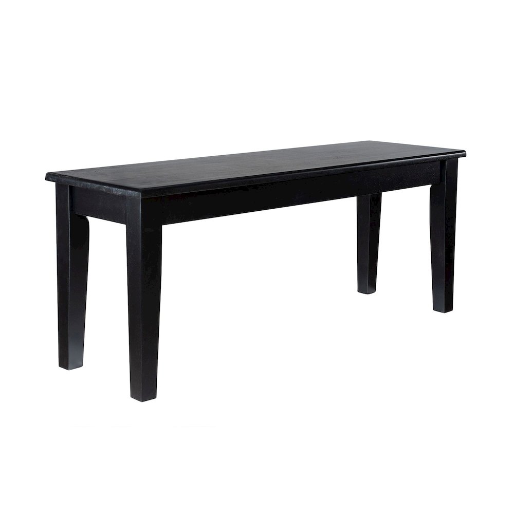 Shaker Dining Bench - Black. Picture 1