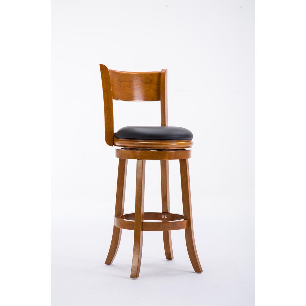 Palmetto Swivel Bar Stool  - Fruitwood. Picture 1