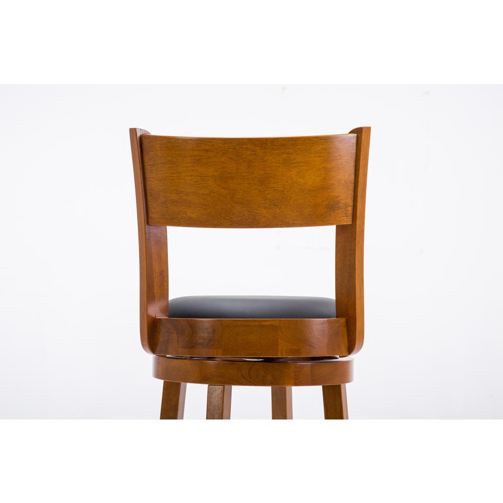 Palmetto Swivel Bar Stool  - Fruitwood. Picture 3
