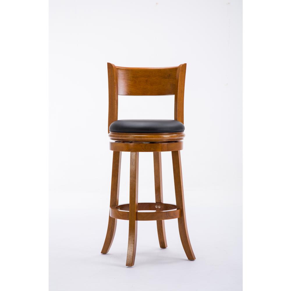 Palmetto Swivel Bar Stool  - Fruitwood. Picture 4