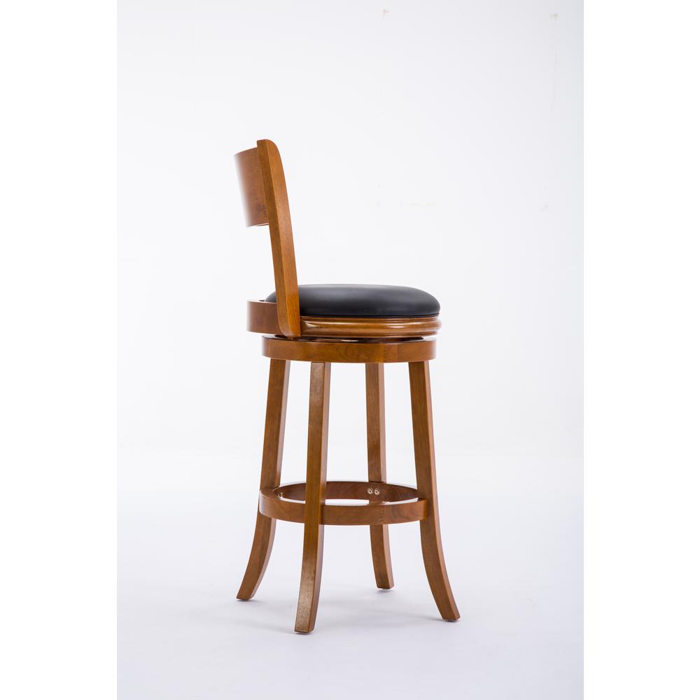 Palmetto Swivel Bar Stool  - Fruitwood. Picture 5