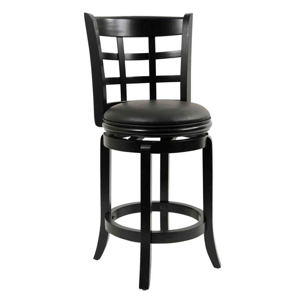 Kyoto Swivel Counter Stool - Black. Picture 1