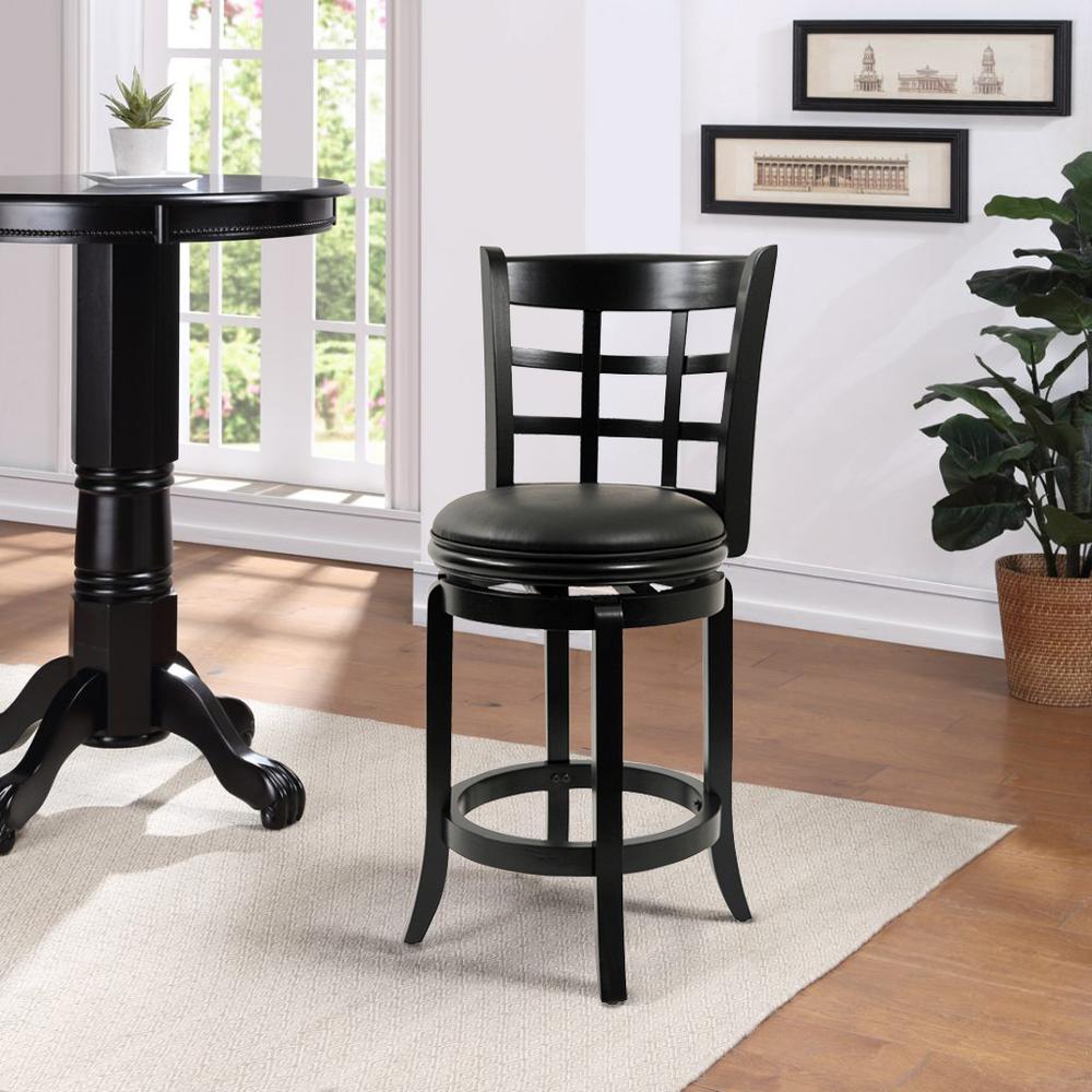 Kyoto Swivel Counter Stool - Black. Picture 2