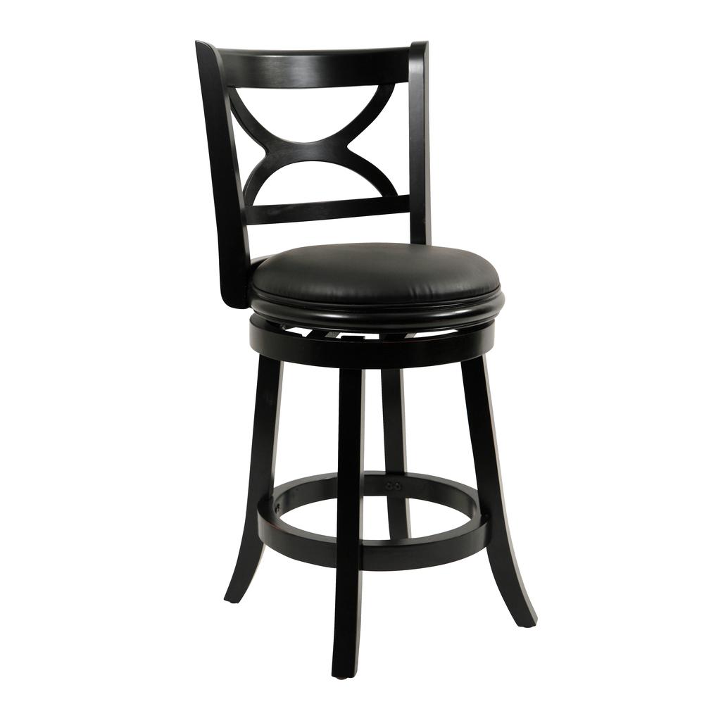 Florence Swivel Counter Stool - Black Sandthru Finish. Picture 1