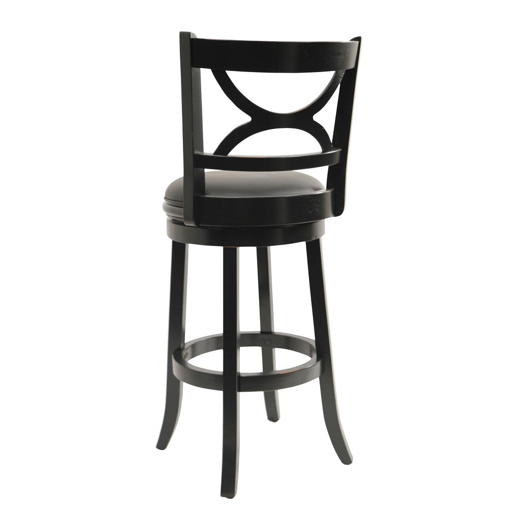 Florence Swivel Bar Stool - Black Sandthru Finish. Picture 5