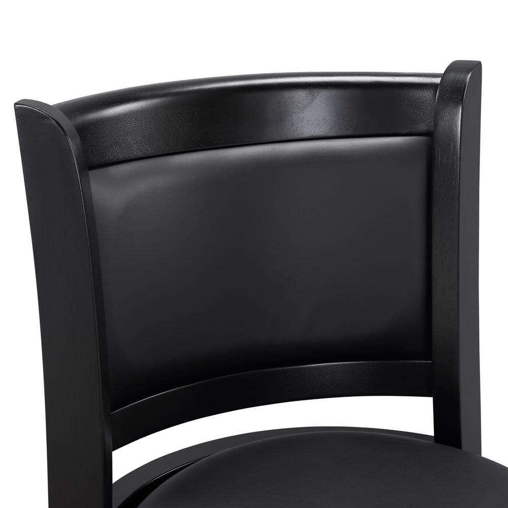 Augusta Swivel Bar Stool - Black. Picture 5