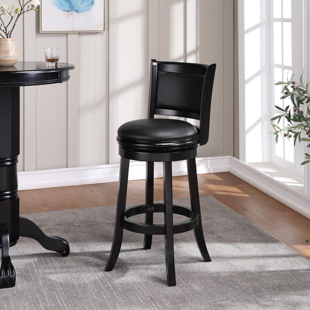 Augusta Swivel Bar Stool - Black. Picture 7