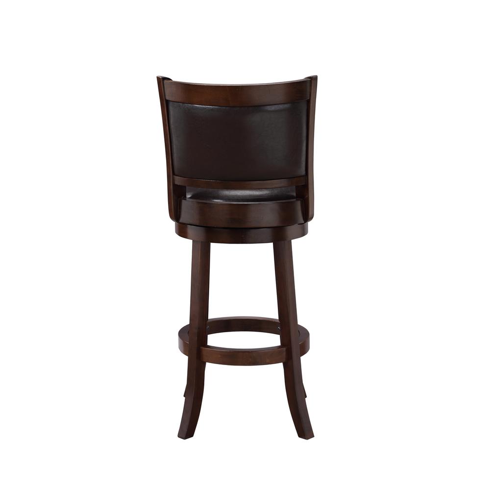 Augusta Swivel Bar Stool - Cappuccino/Dark Brown. Picture 3