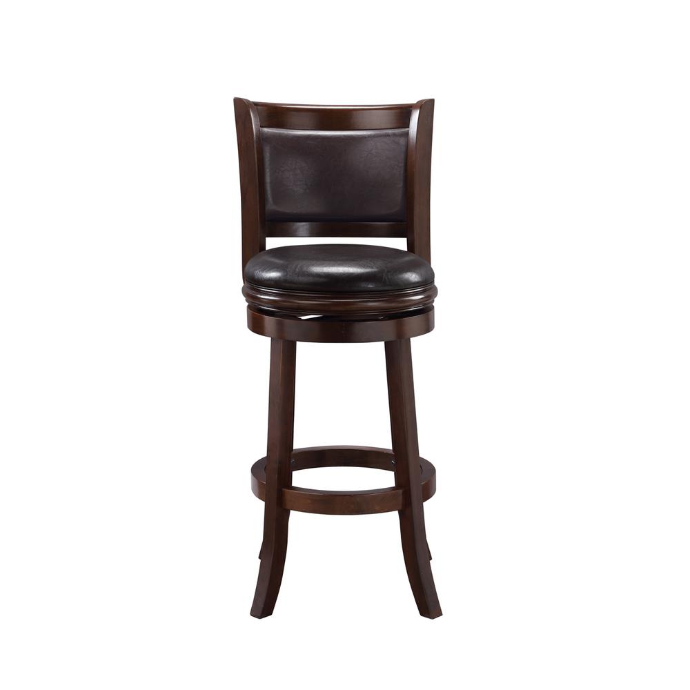 Augusta Swivel Bar Stool - Cappuccino/Dark Brown. Picture 2
