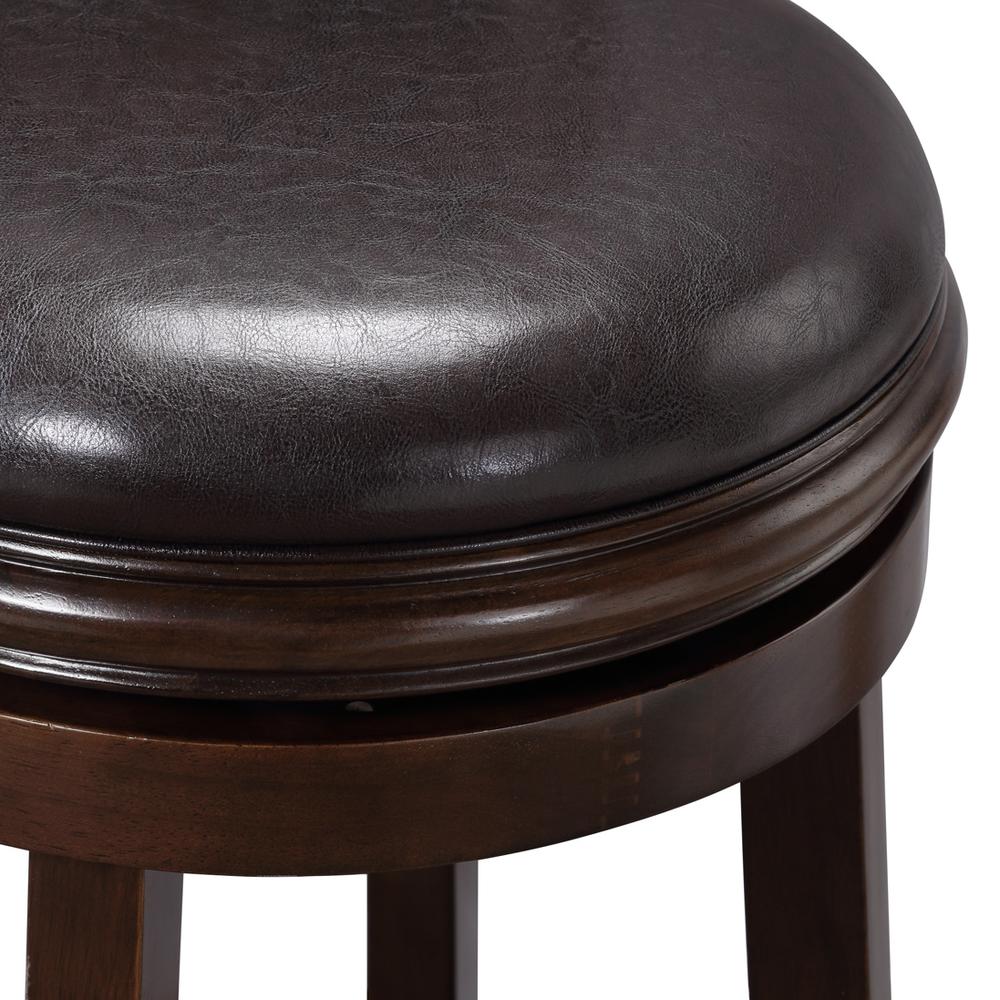 Augusta Swivel Bar Stool - Cappuccino/Dark Brown. Picture 6
